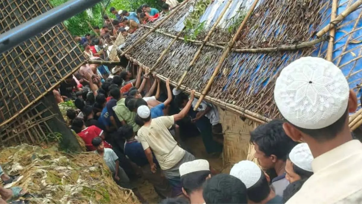 রোহিঙ্গা ক্যাম্পে পাহাড়ধসে ৩ মাদরাসাছাত্রী নিহত, জীবিত উদ্ধার ১৪