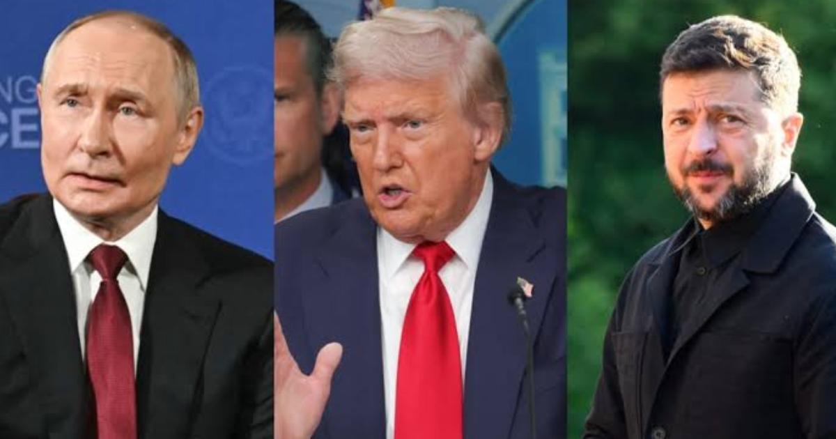 Donald Trump Vladimir Putin And Volodimir Zelensky 19-08-2025