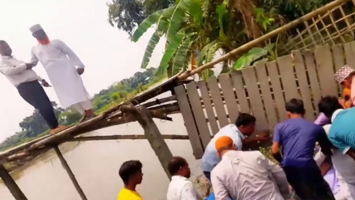 সাঁকো ভেঙে নদীতে জামায়াত নেতাকর্মীরা, রক্ষা পেলেন এমপি