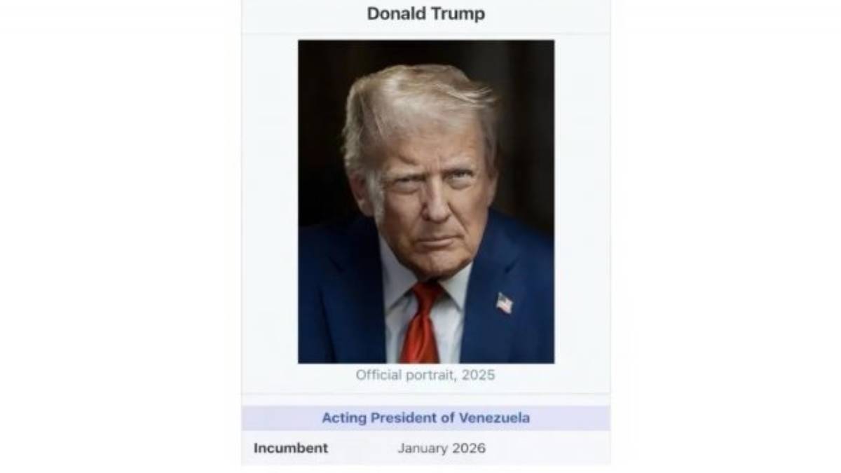 Donald Trump Claiming To Be President Of Venezuela 12-01-2026