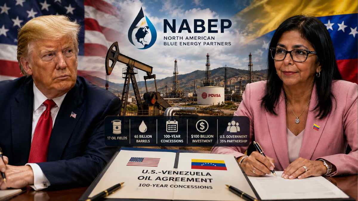 Oil Agreement Between USA And Venezuela Symbolic Photo