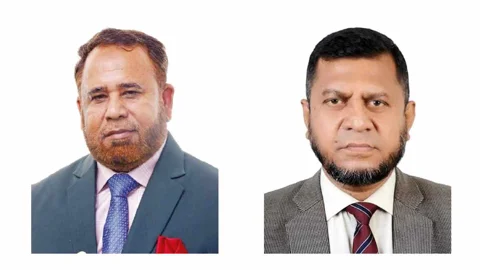 আবু সাঈদ মো. ইদ্রিস (বাঁয়ে) ও মো. জাকির হোসাইন (ডানে)। ছবি: ইসলামী ব্যাংক
