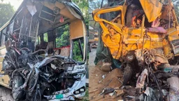 নাটোরে বাস-ট্রাক মুখোমুখি, প্রাণ গেল ১৪ জনের