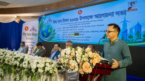 বিশ্ব মান দিবস-২০২৬ উপলক্ষ্যে আয়োজিত আলোচনা সভায় প্রধান অতিথির বক্তব্য দেন শিল্পমন্ত্রী খন্দকার আব্দুল মুক্তাদির। ছবি: সংগৃহীত