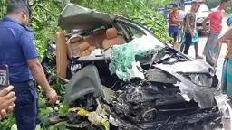 কাশিয়ানীতে বাস-প্রাইভেট কার সংঘর্ষে নিহত ২, আহত ২০
