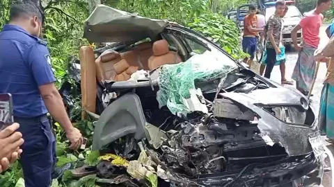 কাশিয়ানীতে বাস-প্রাইভেট কার সংঘর্ষে নিহত ২, আহত ২০
