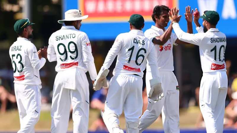 Australia bowled out for 198 in the face of Hasan's fiery pace.