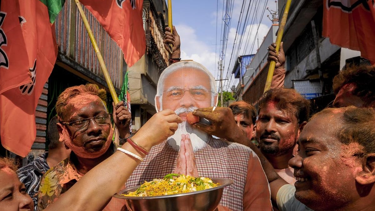 BJP-Celebrates-WB-Election-Win-With-Modi-Replica-04-05-2026