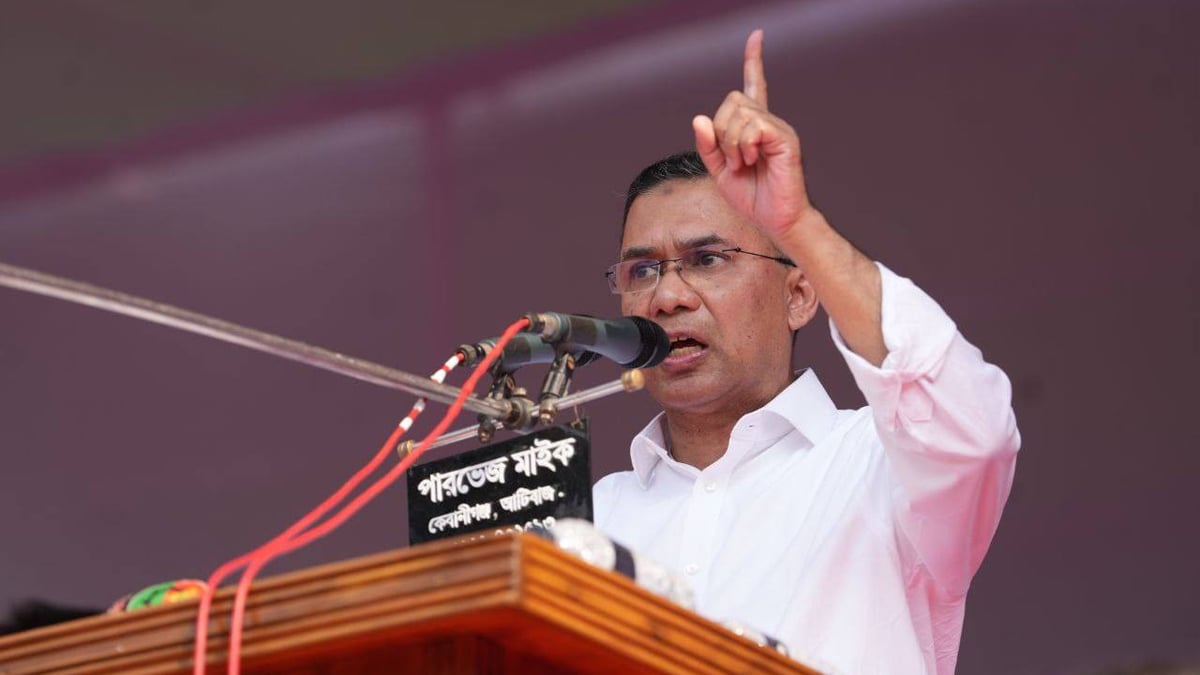 বৃহস্পতিবার সিলেটের সরকারি আলিয়া মাদরাসা মাঠে জনসভার মাধ্যমে নির্বাচনি প্রচার শুরু করেন বিএনপির চেয়ারম্যান তারেক রহমান। ছবি: বিএনপি মিডিয়া সেল
