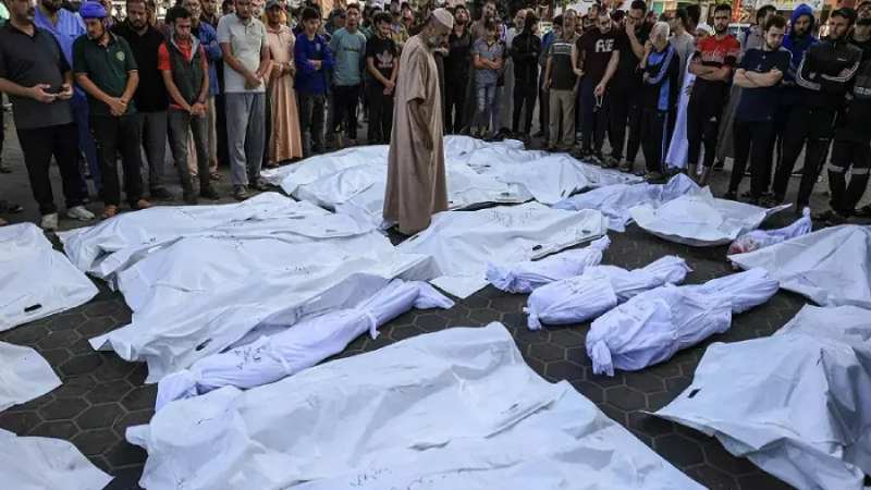 Bodies emerging from the rubble in Gaza_ Remains of 21 people found in two buildings.