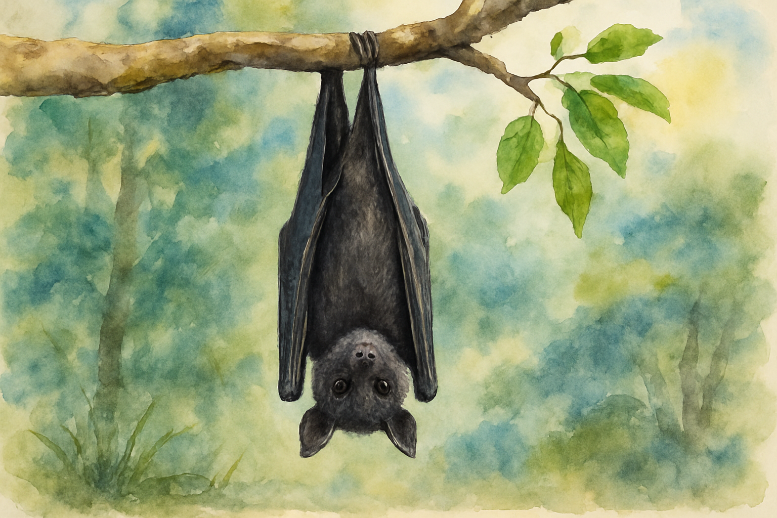 বাদুড় কেন উল্টো হয়ে ঝোলে ?