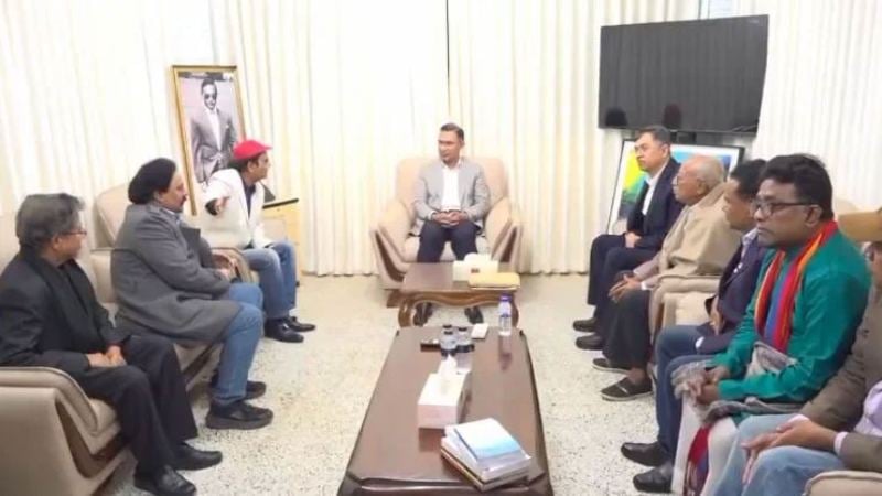 Courtesy meeting of poets and writers with Tarique Rahman