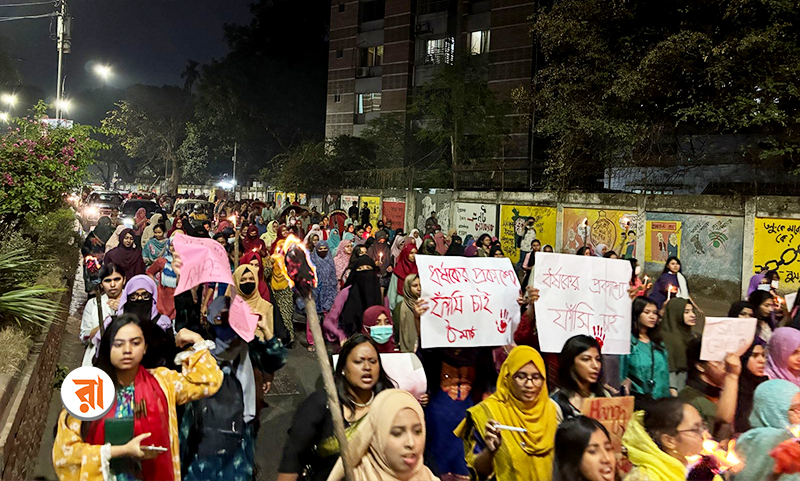 DU Students Protest Against Rape 09-03-2025 (1)
