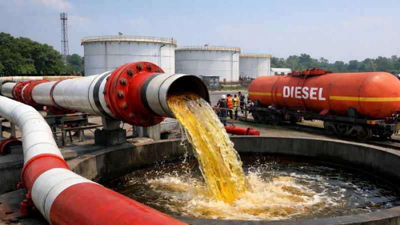 Diesel coming into the pipeline