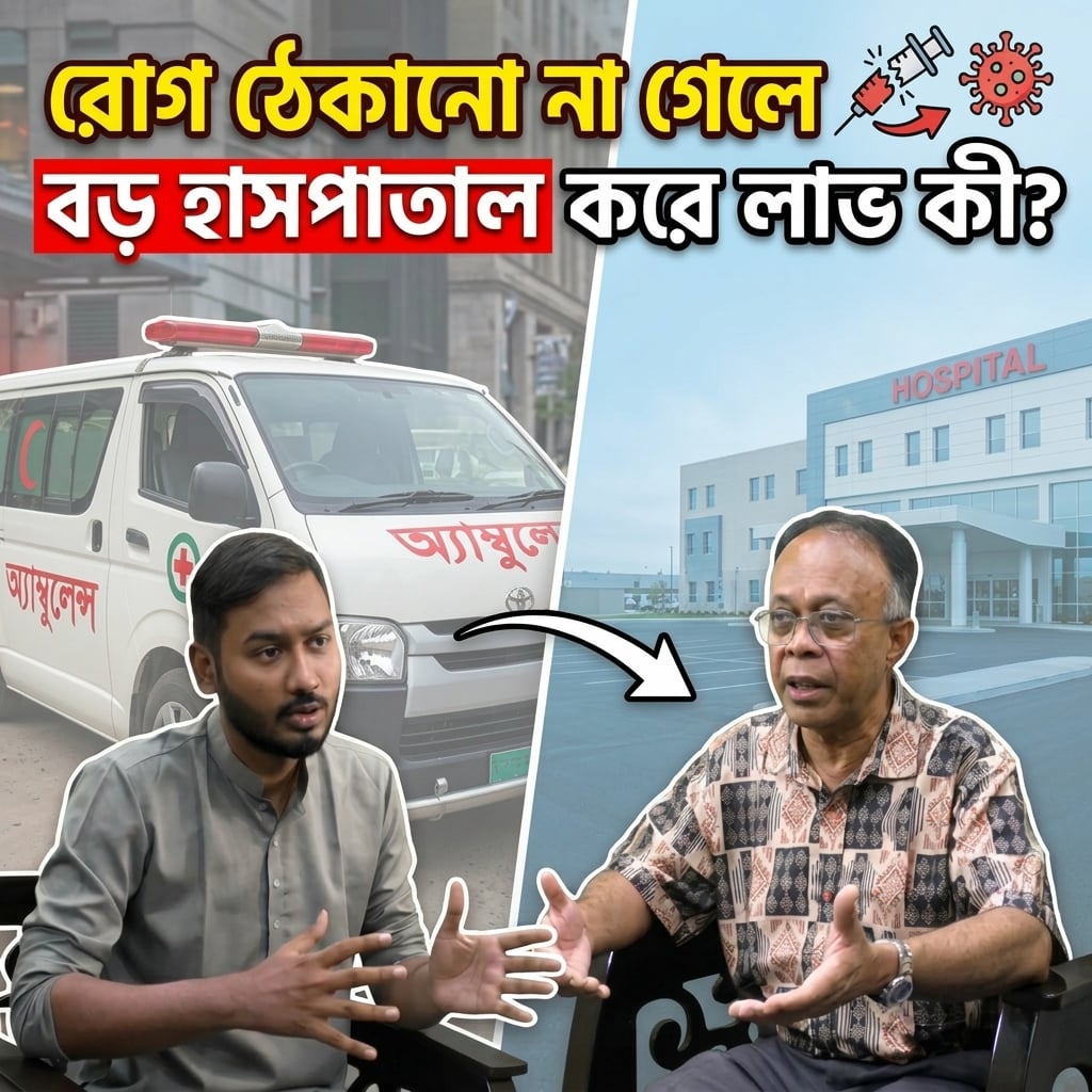 রোগ ঠেকানো না গেলে বড় হাসপাতাল করে লাভ কী?