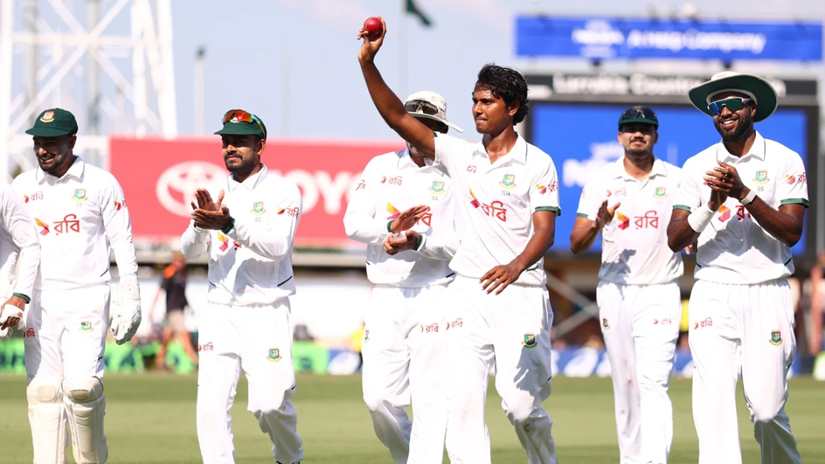 প্রথম ইনিংসে হাসান মাহমুদের ৬ উইকেট ডারউইন টেস্টে জয়ের পথ দেখিয়েছে বাংলাদেশকে। ছবি: সংগৃহীত