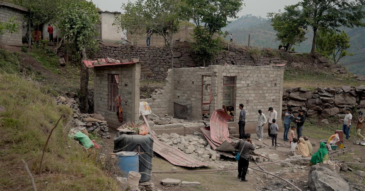 House-at-Rajouri-In-India-Destructed-By-Pakistani-Attack-12-05-2025