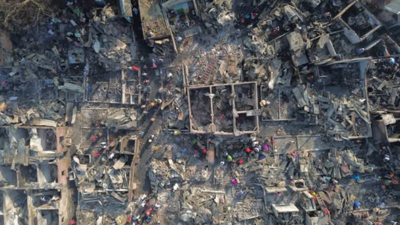 Karail slum fire extinguished in 16 hours, 1,500 houses burnt