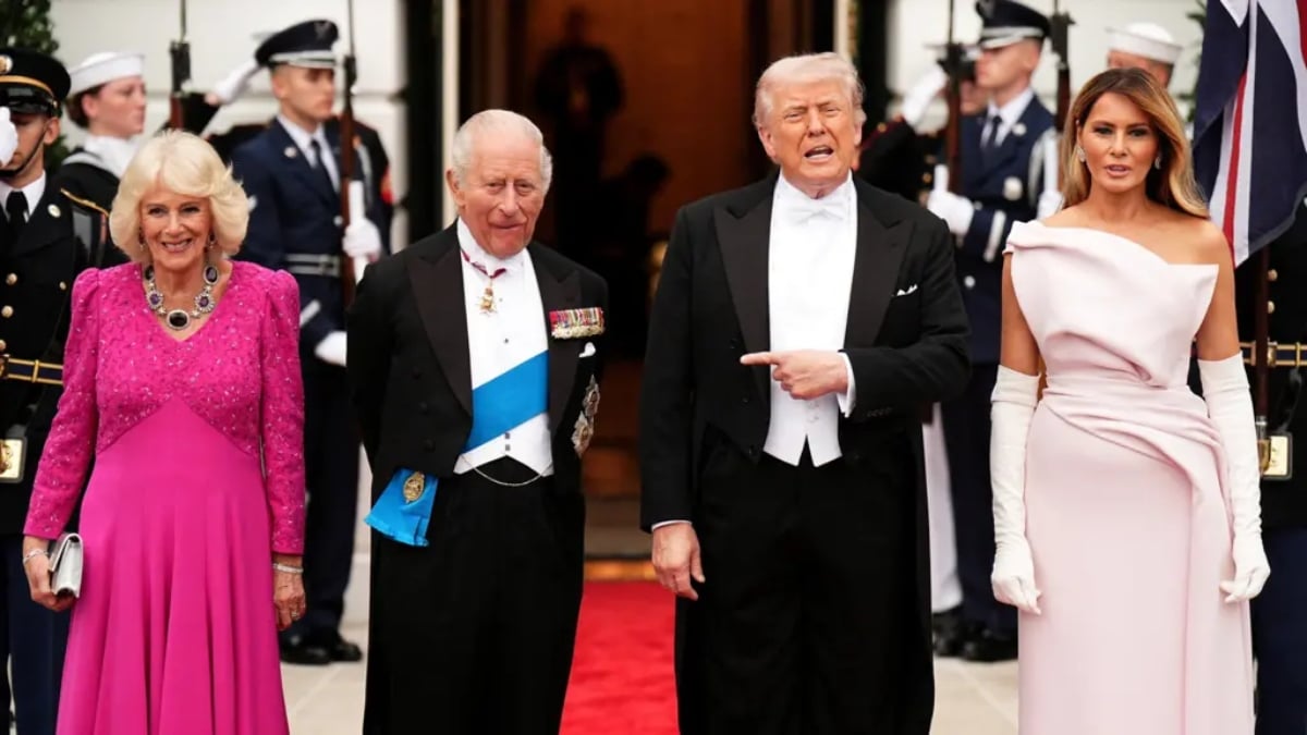 King Charles and Queen Camilla attend a state dinner hosted by the Trumps at the White House