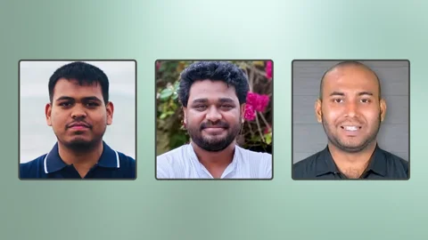 (বাঁ থেকে) মো. মাহিন সরকার, জোবাইরুল হাসান আরিফ ও মহিউদ্দিন রনি। ছবি: কোলাজ