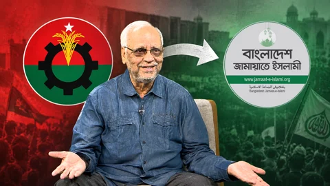 বিএনপির প্রতিষ্ঠাতা সদস্য এবং আজীবন জামায়াতবিরোধী উচ্চকণ্ঠের জন্য পরিচিত মেজর (অব.) আখতারুজ্জামান এখন জামায়াতের রাজনীতিতে যুক্ত। গ্রাফিক্স: রাজনীতি ডটকম