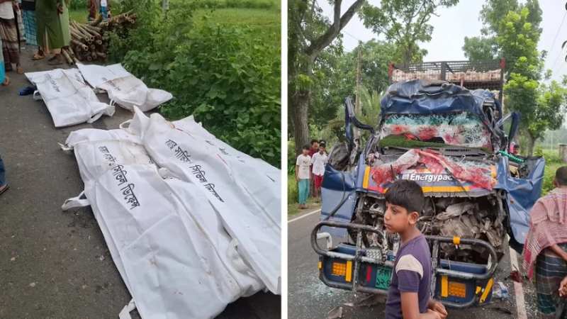 Pickup hits truck in Tangail, 4 dead