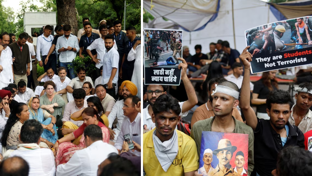Rahul Gandhi, Priyanka on sit-in outside PM’s home over Delhi crackdown (2)