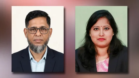 বাংলাদেশ রেলওয়ে চট্টগ্রাম জোনাল স্পোর্টস কাউন্সিলের কার্যনির্বাহী কমিটির নতুন চেয়ারম্যান মোহাম্মদ সফিকুর রহমান (বাঁয়ে) ও সাধারণ সম্পাদক চৈতী মুহুরী (ডানে)। ছবি: সংগৃহীত
