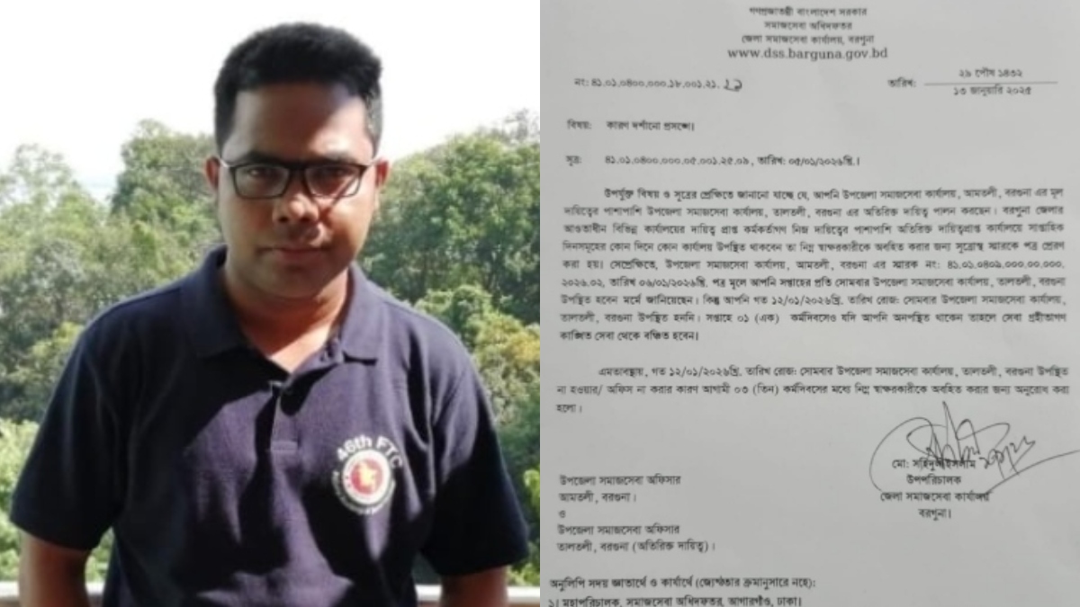 গণভোটের প্রচারে গিয়ে অফিসে অনুপস্থিত, সমাজসেবা কর্মকর্তাকে শোকজ