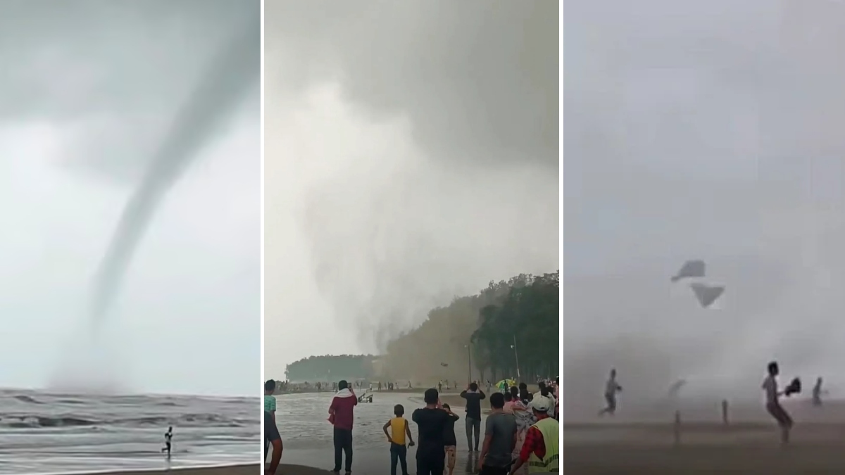 কক্সবাজার সৈকতে হঠাৎ টর্নেডো, আতঙ্কে পর্যটকদের ছোটাছুটি