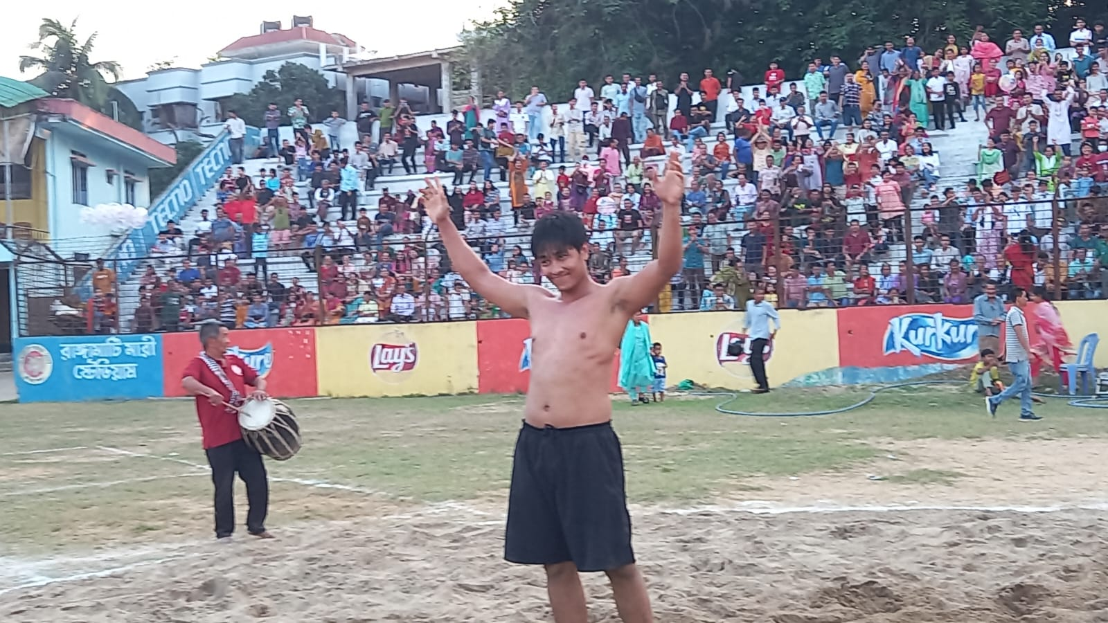 রাঙ্গামাটির ঐতিহ্যবাহী বলিখেলায় চ্যাম্পিয়ন দীপু বলি